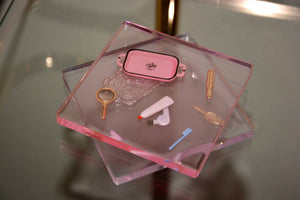 ACRYLIC TINTED DOLLHOUSE COASTER SET