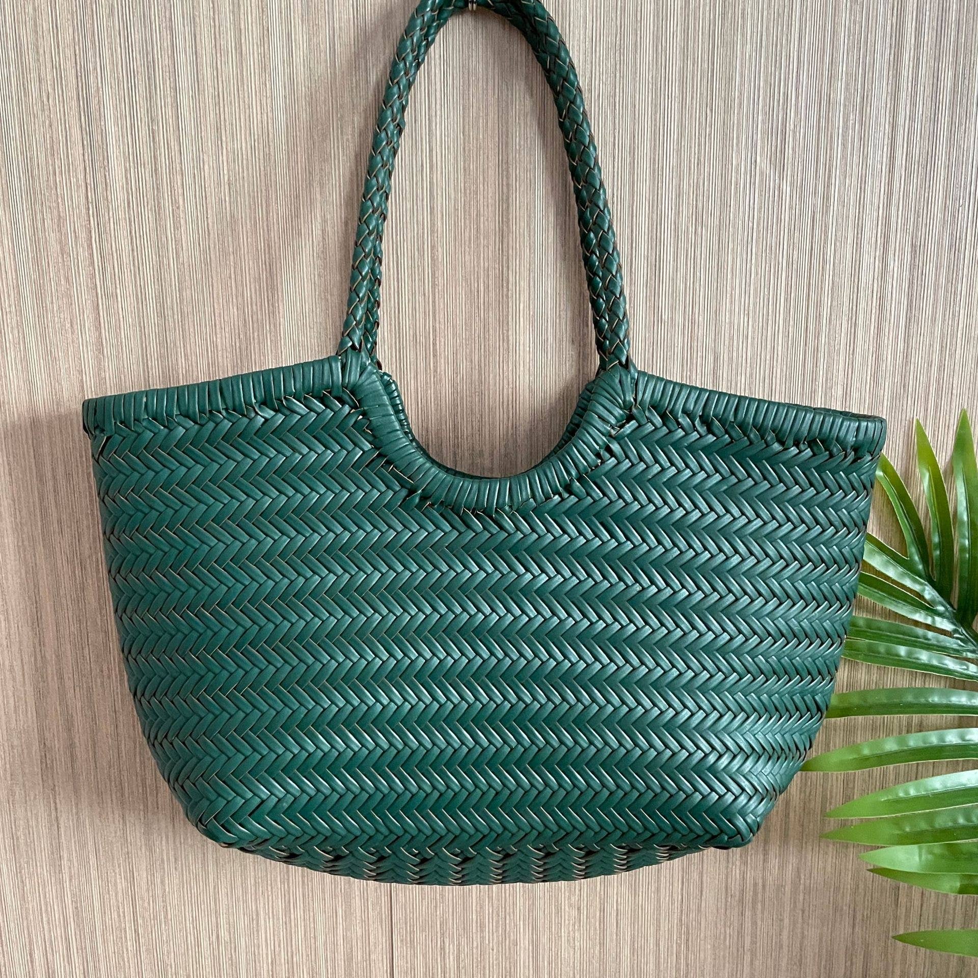 Sook Handwoven Genuine Leather Tote Bag