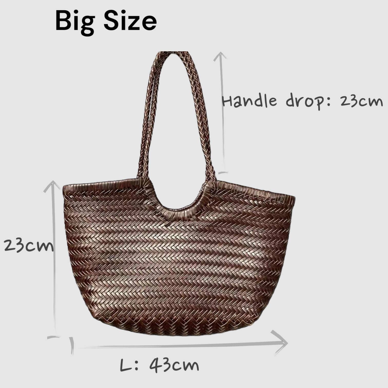 Sook Handwoven Genuine Leather Tote Bag