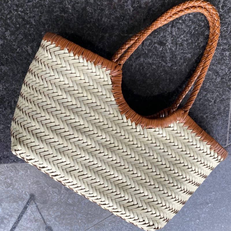 Sook Handwoven Genuine Leather Tote Bag