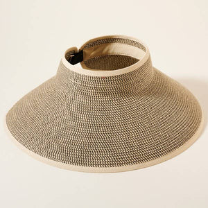 Sun Visor for Wide Brim Straw Roll-Up  Hat