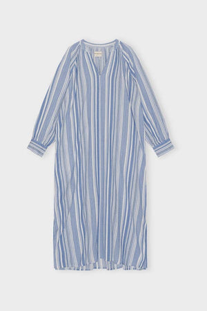 Vienna kaftan blue stripe - white / blue