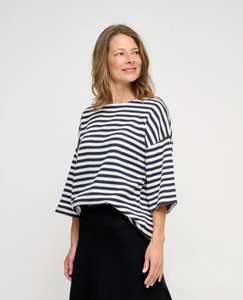Moshi Moshi Tulip Tee Stripe Ecru/Navy