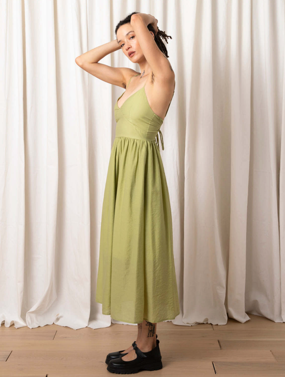 Tie Back Midi Dress - Ali Golden