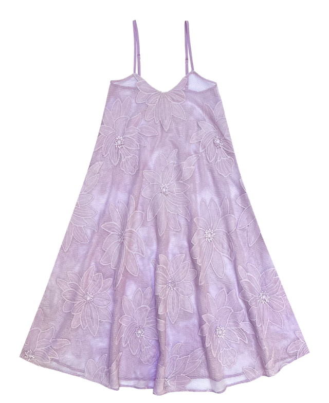 Full Hem Lace Dress - Lilac
