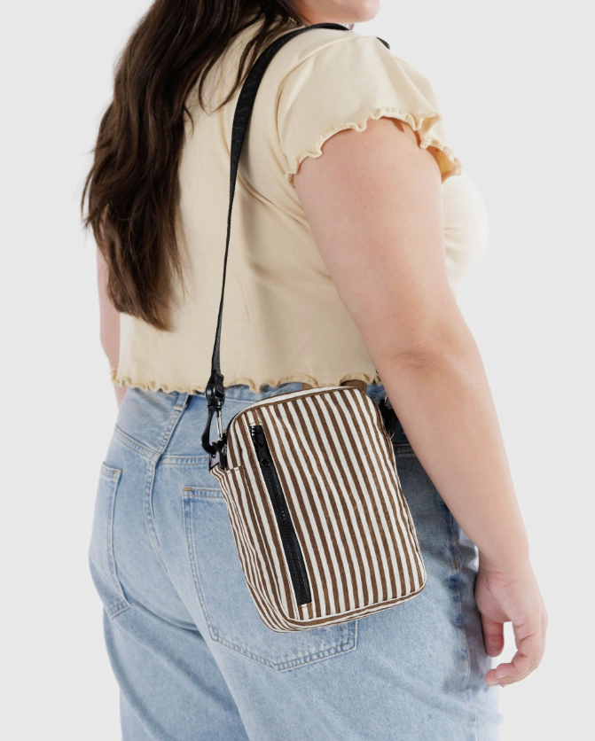 Sport Crossbody in Brown Stripe