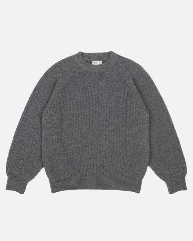 G.o.D Crew Neck Sweater Yarn Delta Grey Melange