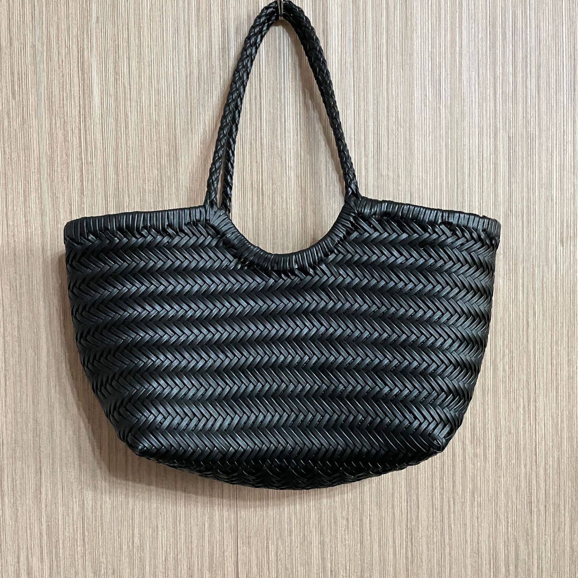 Sook Handwoven Genuine Leather Tote Bag