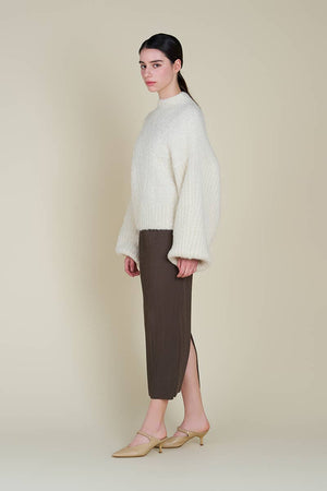 Grade & Gather Cable Bubble Sleeve Knit