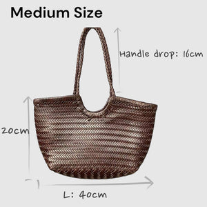 Sook Handwoven Genuine Leather Tote Bag