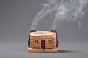 Incense of the West - Wood Incense Back Flow Burner Cabin