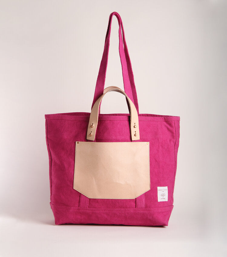 Immodest Cotton East West Pocket Tote