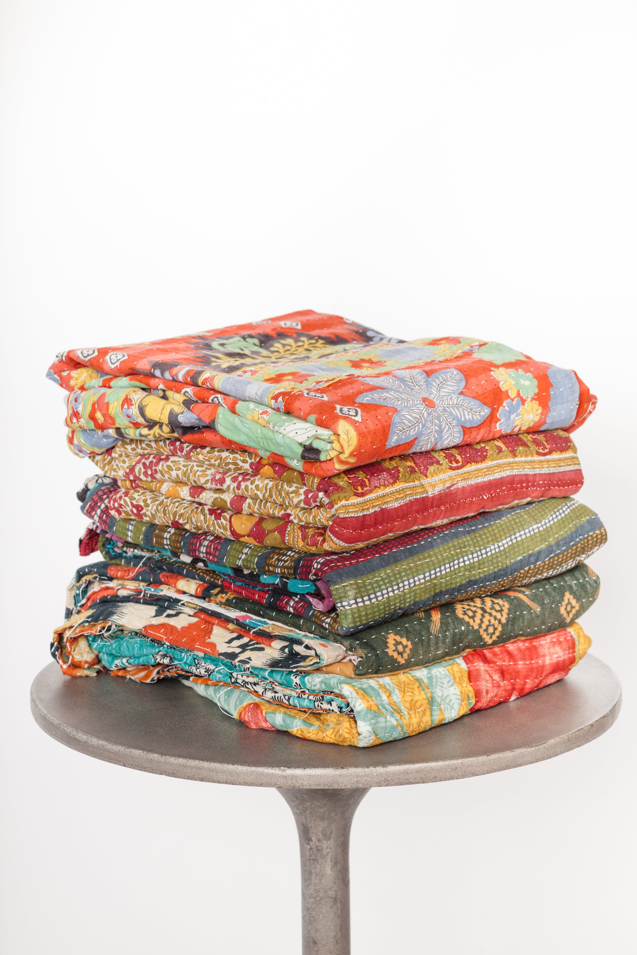 Assorted kantha quilts