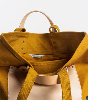 Immodest Cotton East West Pocket Tote