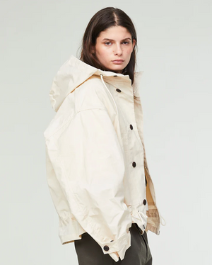 G.O.D. Nuclear Rain Jacket in Natural Dry Wax Cotton