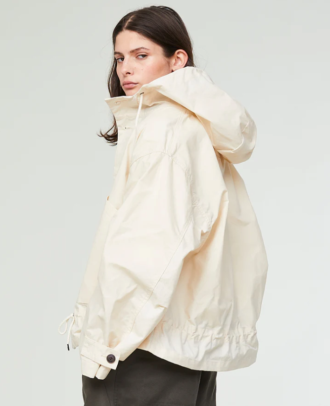 G.O.D. Nuclear Rain Jacket in Natural Dry Wax Cotton
